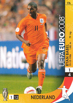 Ryan Babel Netherlands Panini Euro 2008 Card Game #176